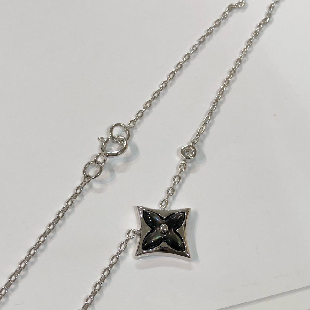 ??MIRA?¡¥STAR BLACK MOP NECKLACE