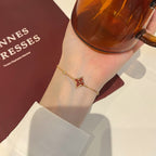 ??MIRA?¡¥COLOR STAR CARNELIAN PINK GOLD DIAMOND BRACELET