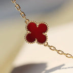 ??MIRA?¡¥CLOVER 20 MOTIFS CARNELIAN NECKLACE