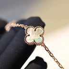 ??MIRA?¡¥CLOVER 20 MOTIFS DARK MOP DIAMOND  NECKLACE