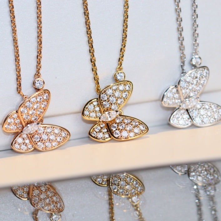 ??MIRA?¡¥BUTTERFLY DIAMOND NECKLACE