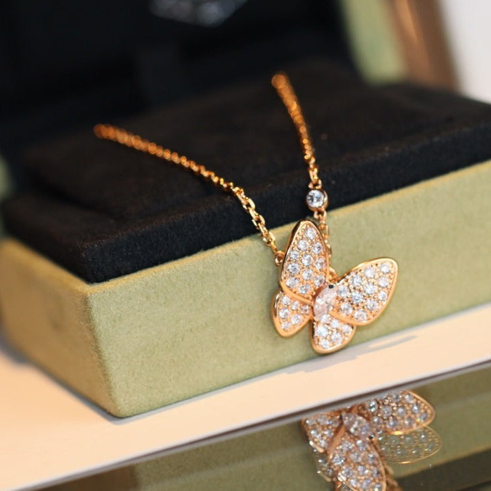 ??MIRA?¡¥BUTTERFLY DIAMOND NECKLACE