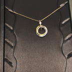 ??MIRA?¡¥TRINITY SILVER GOLD PINK GOLD NECKLACE