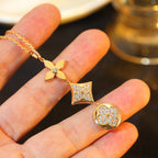 ??MIRA?¡¥STAR AND SUN DIAMOND PINK GOLD NECKLACE