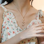??MIRA?¡¥STAR AND SUN DIAMOND PINK GOLD NECKLACE