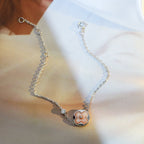 ??MIRA?¡¥SUN MOTIF PINK MOP SILVER BRACELET