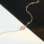 ??MIRA?¡¥SUN MOTIF PINK MOP SILVER BRACELET
