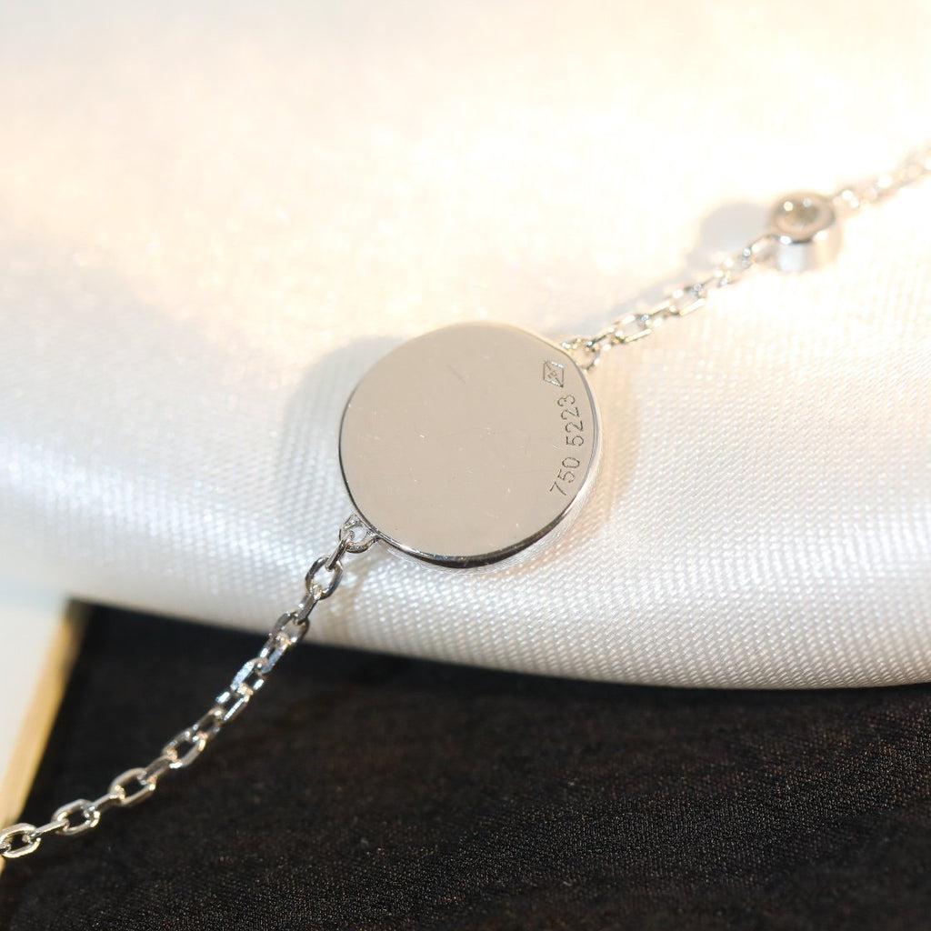 ??MIRA?¡¥SUN MOTIF PINK MOP SILVER BRACELET