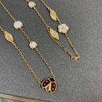 ??MIRA?¡¥LUCKY SPRING 15 MOTIFS GOLD NECKLACE