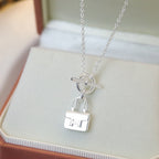??MIRA?¡¥POP H PEDANT SILVER NECKLACE