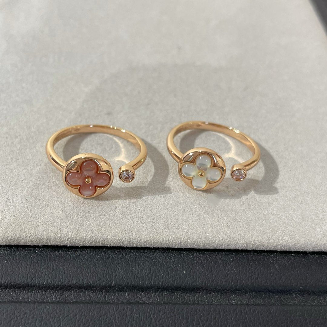 ??MIRA?¡¥SUN 1 DIAMOND PINK MOP RING