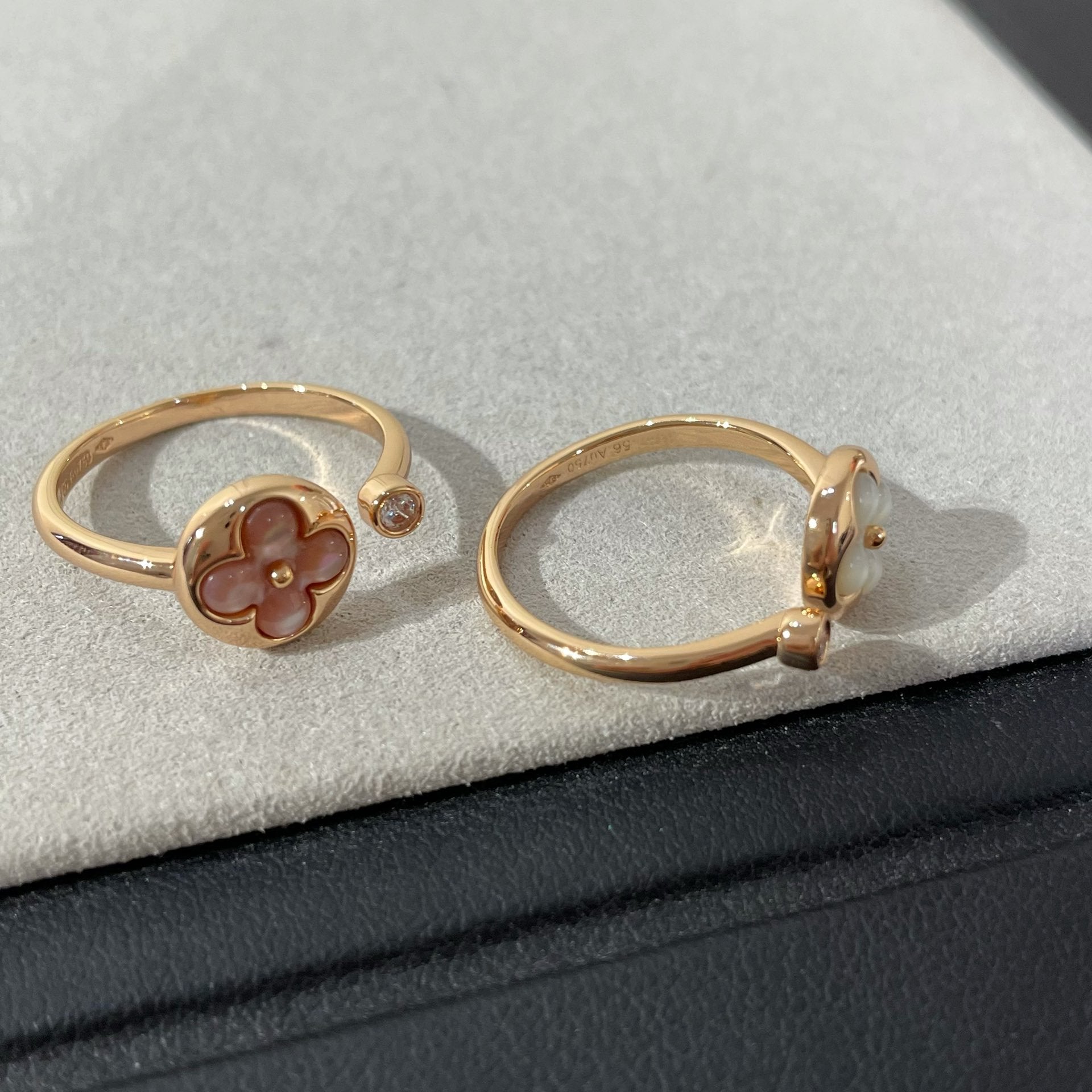 ??MIRA?¡¥SUN 1 DIAMOND PINK MOP RING