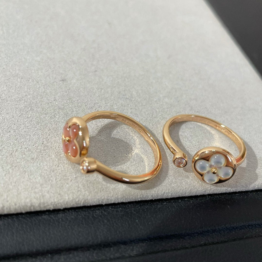 ??MIRA?¡¥SUN 1 DIAMOND PINK MOP RING
