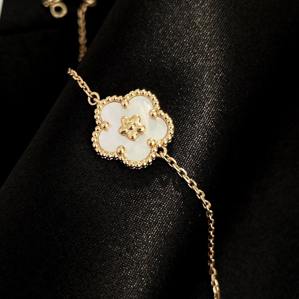 ??MIRA?¡¥LUCKY SPRING ROSE GOLD MOP BRACELET