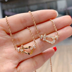 ??MIRA?¡¥FORCE 10 PINK GOLD DIAMOND NECKLACE