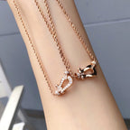 ??MIRA?¡¥FORCE 10 PINK GOLD DIAMOND NECKLACE