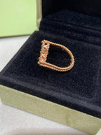 ??MIRA?¡¥CLOVER RIVERSIBLE ROSE GOLD RING