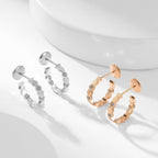 ??MIRA?¡¥BEE LOVE DIAMOND HOOP EARRINGS