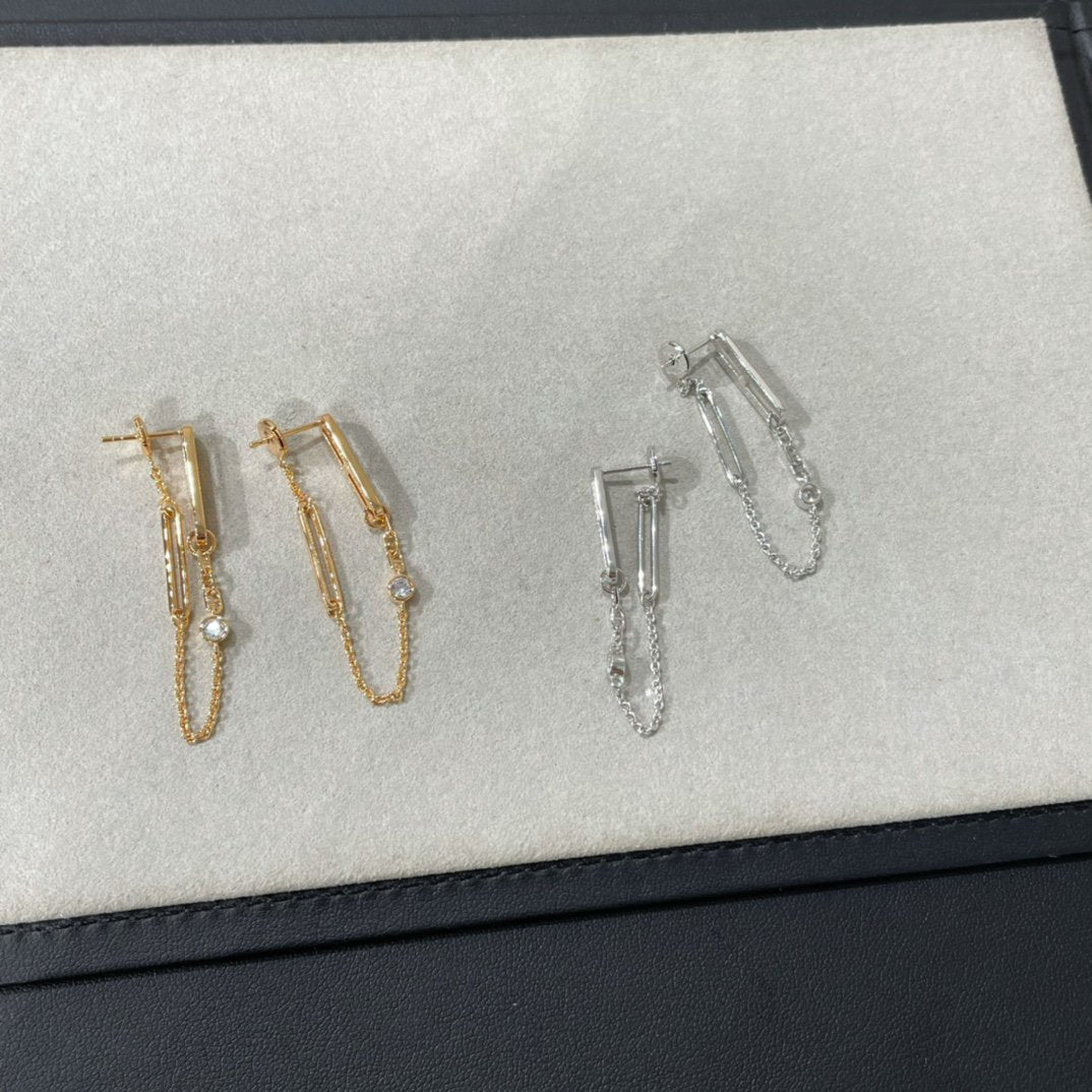 ??MIRA?¡¥CHAINE CHAOS DIAMOND DROP EARRINGS