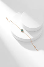 ??MIRA?¡¥CLOVER BRACELET MALACHITE 1 MOTIF