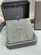 [MIRA] MOVE 2 ROW DIAMOND NECKLACE