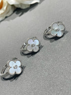 ??MIRA?¡¥CLOVER SILVER MOP DIAMOND RING