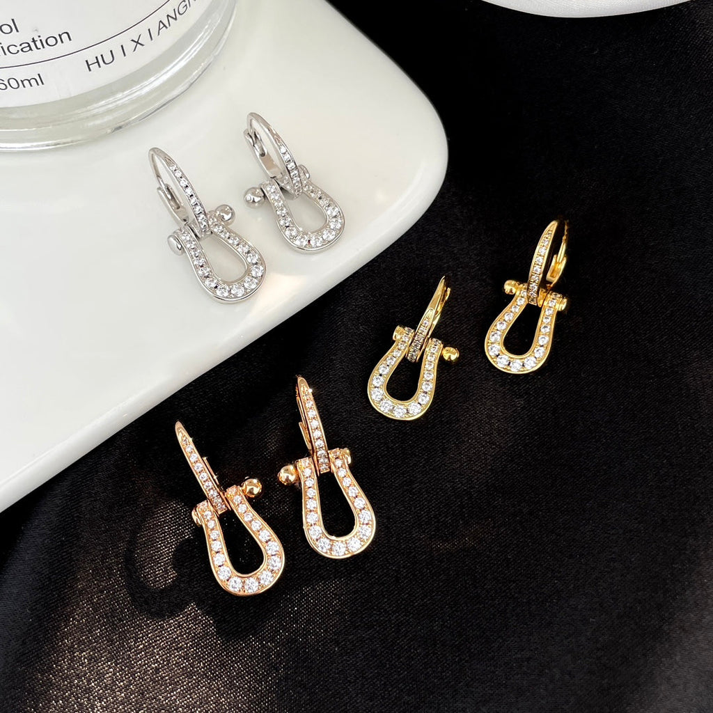 ??MIRA?¡¥FORCE 10 FULL DIAMOND DROP EARRINGS MEDIUM MODEL