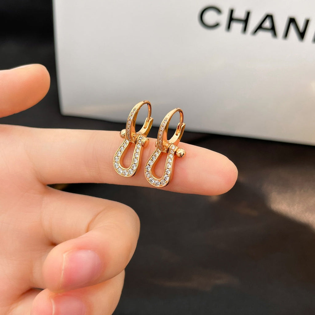 ??MIRA?¡¥FORCE 10 FULL DIAMOND DROP EARRINGS MEDIUM MODEL