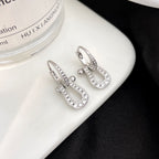 ??MIRA?¡¥FORCE 10 FULL DIAMOND DROP EARRINGS MEDIUM MODEL