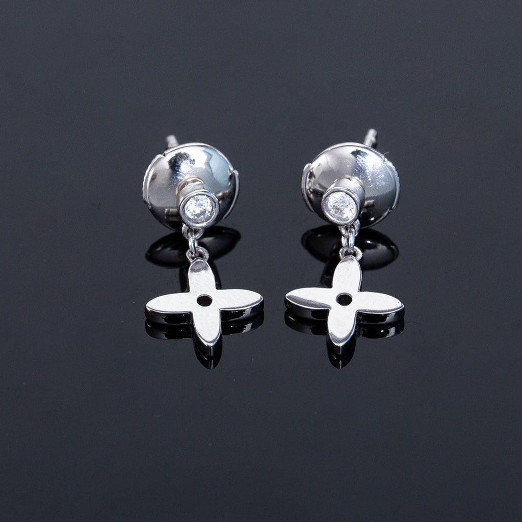 ??MIRA?¡¥VIDYLLE SILVER DIAMOND MINI DROP EARRINGS