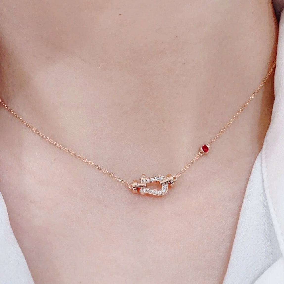 ??MIRA?¡¥FORCE 10 DIAMOND PINK GOLD NECKLACE