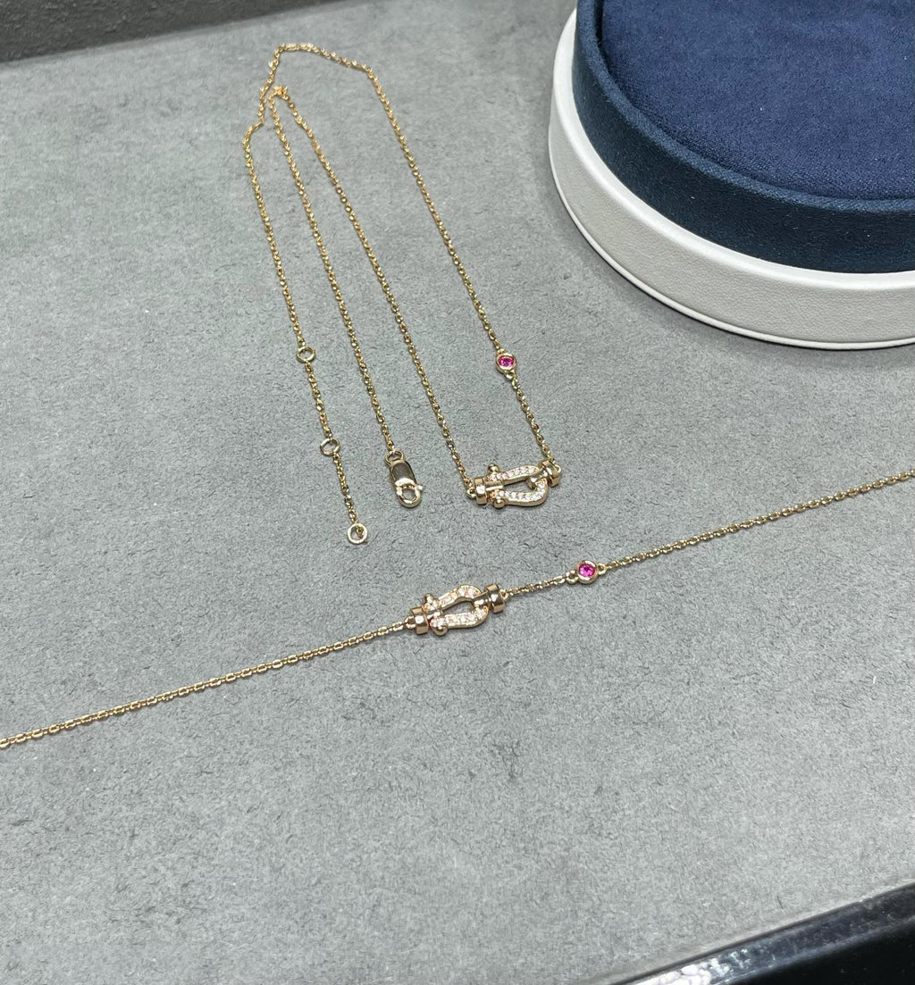 ??MIRA?¡¥FORCE 10 DIAMOND PINK GOLD NECKLACE