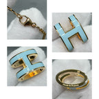 ??MIRA?¡¥POP H SKY BLUE NECKLACE
