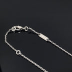 ??MIRA?¡¥CLOVER PIETERSITE SILVER LONG NECKLACE