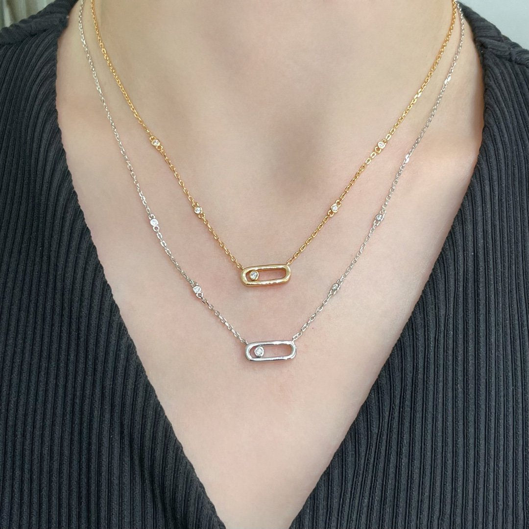 [MIRA] MOVE UNO DIAMOND NECKLACE