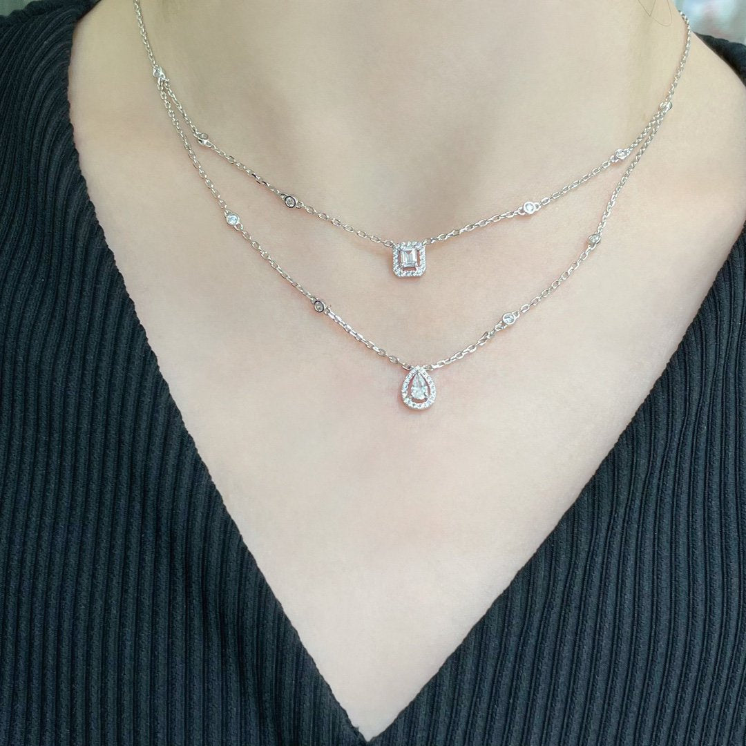 [MIRA] MY TWIN 2 ROW DIAMOND NECKLACE