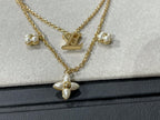 ??MIRA?¡¥FLOWERGRAM GOLD MOP DOUBLE ROW NECKLACE
