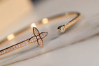 ??MIRA?¡¥IDYLLE GOLD OPEN BRACELET DIAMOND PAVED