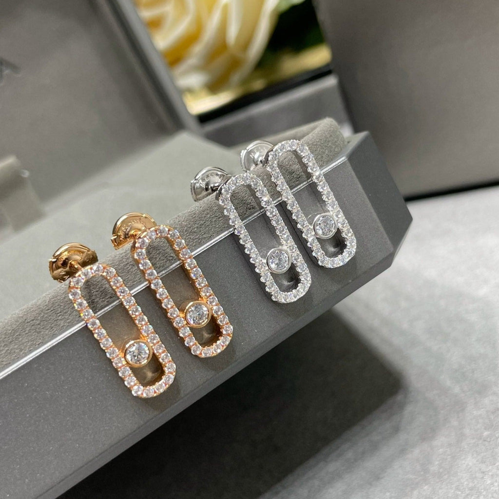 [MIRA] MOVE UNO STUD DIAMOND PAVED EARRINGS