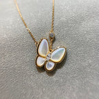 ??MIRA?¡¥BUTTERFLY MOP DIAMOND NECKLACE