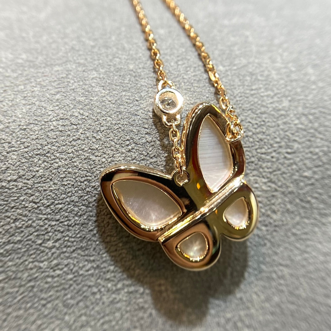 ??MIRA?¡¥BUTTERFLY MOP DIAMOND NECKLACE