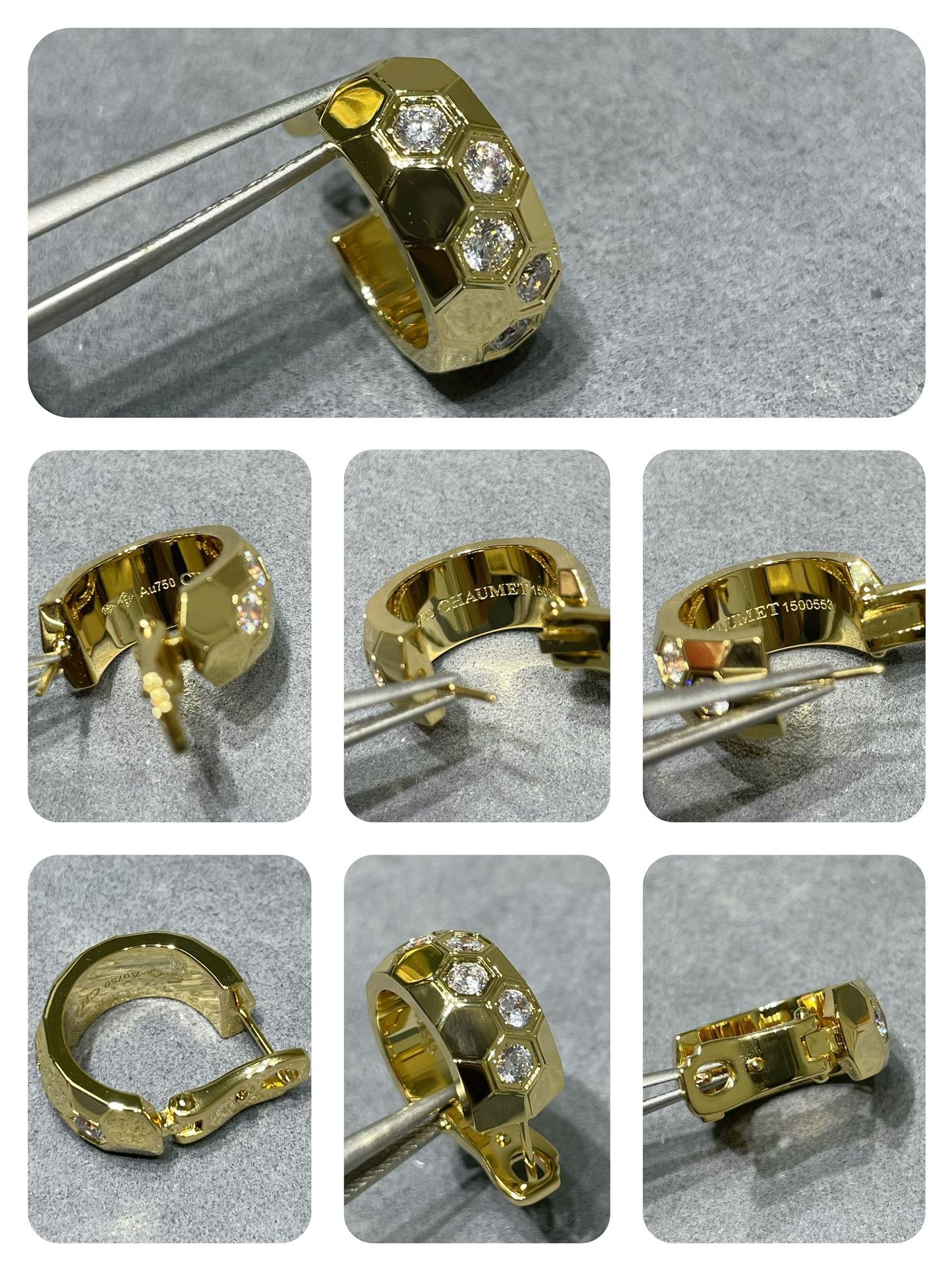 ??MIRA?¡¥BEE LOVE DIAMOND HOOP EARRINGS