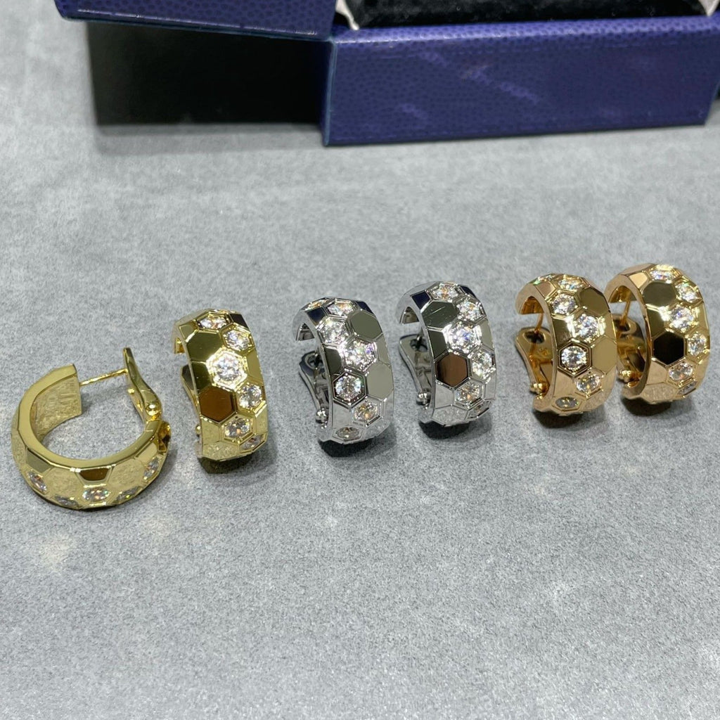 ??MIRA?¡¥BEE LOVE DIAMOND HOOP EARRINGS