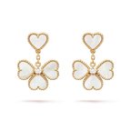 ??MIRA?¡¥CLOVER SWEET WHITE MOP EARRINGS