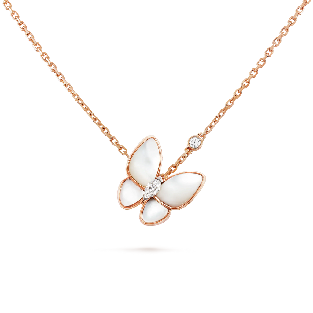 ??MIRA?¡¥BUTTERFLY MOP DIAMOND NECKLACE