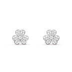 ??MIRA?¡¥CLOVER COMOS DIAMOND EARRINGS SILVER