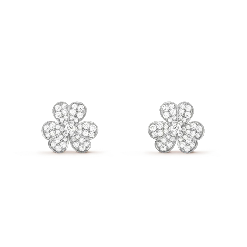 ??MIRA?¡¥CLOVER COMOS DIAMOND EARRINGS SILVER