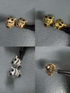 [MIRA] CHRRTAH-PRINT STUD EARRINGS, THREE COLORS