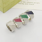 [MIRA]  PERLEE DIAMOND RING ,5-ROW DIAMOND-SET DESIGN