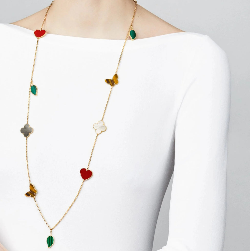 [MIRA] Lucky Alhambra Long Necklace-12 Designs